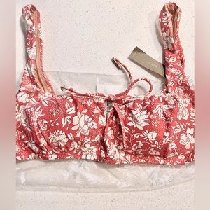 Jcrew tie-front square neck bikini top (large)